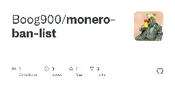 GitHub - Boog900/monero-ban-list